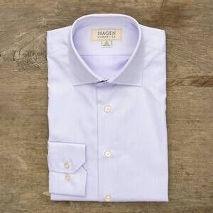 NEW HAGEN men's super fine twill shirt in lilac